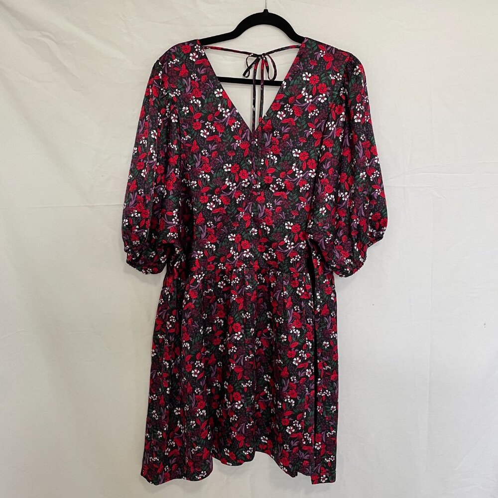 Draper James Terrie Tie Neck Dress in Viny Floral size XXL - Picture 2 of 6